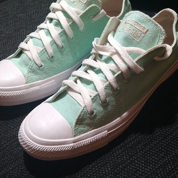 Mint Green Converse Sneakers - Picture 1 of 4